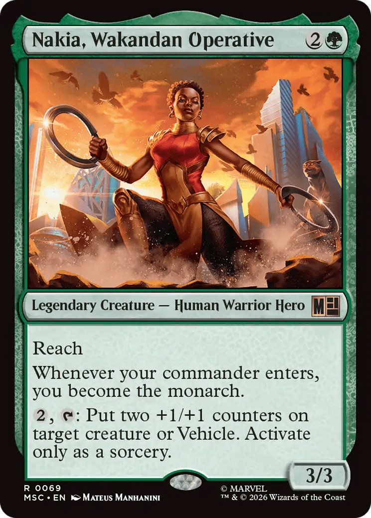 Nakia, Wakandan Operative (Surge Foil) [Marvel Super Heroes Commander] MTG Single Magic: The Gathering  | Multizone: Comics And Games