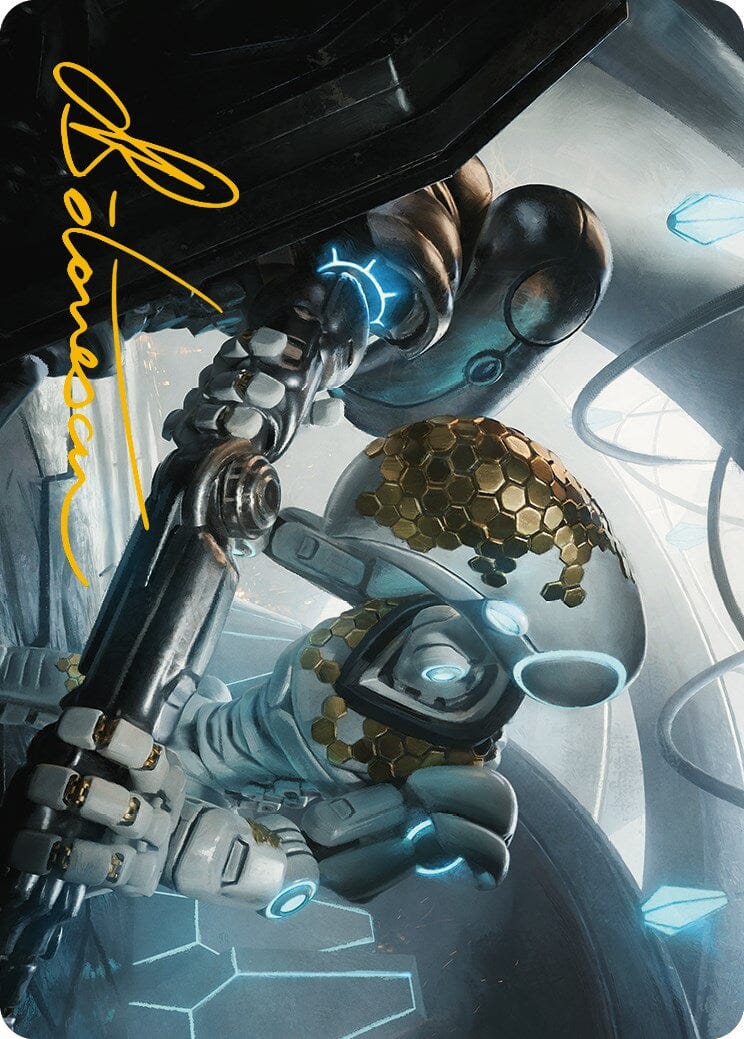 Myr Kinsmith Art Card (Gold-Stamped Signature) [Phyrexia: All Will Be One Art Series] MTG Single Magic: The Gathering  | Multizone: Comics And Games