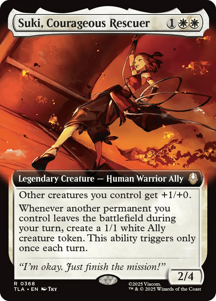 Suki, Courageous Rescuer (Extended Art) [Avatar: The Last Airbender] MTG Single Magic: The Gathering  | Multizone: Comics And Games
