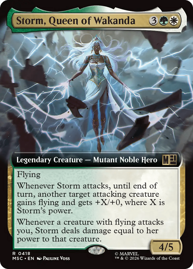 Storm, Queen of Wakanda (Extended Art) [Marvel Super Heroes Commander] MTG Single Magic: The Gathering  | Multizone: Comics And Games