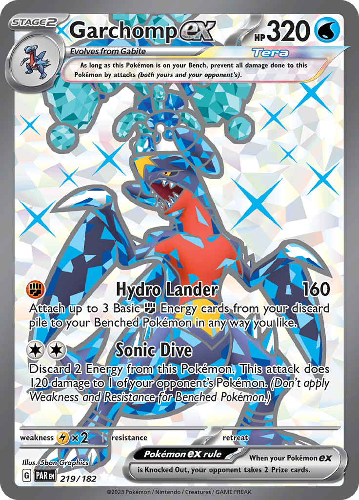 Garchomp ex (219/182) [Scarlet & Violet: Paradox Rift] Pokemon Single Pokémon  | Multizone: Comics And Games