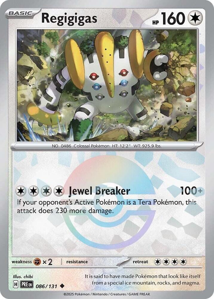 Regigigas (086/131) (Poke Ball Pattern) [Scarlet & Violet: Prismatic Evolutions] Pokemon Single Pokémon  | Multizone: Comics And Games