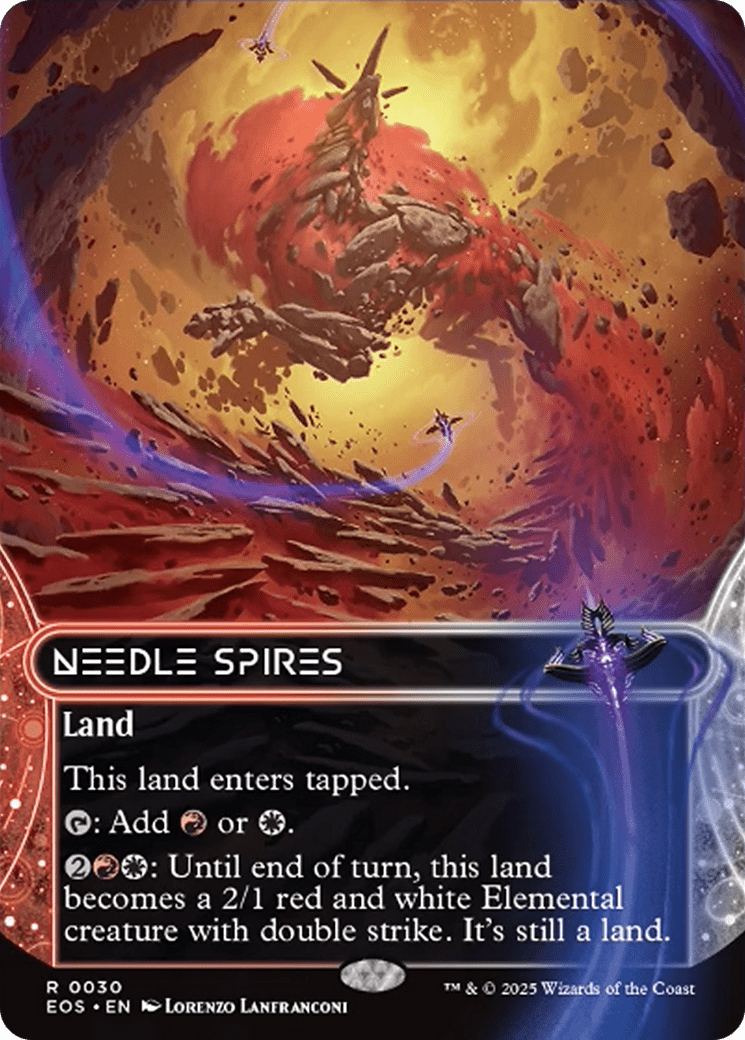 Needle Spires (0030) (Borderless) [Edge of Eternities: Stellar Sights] MTG Single Magic: The Gathering  | Multizone: Comics And Games