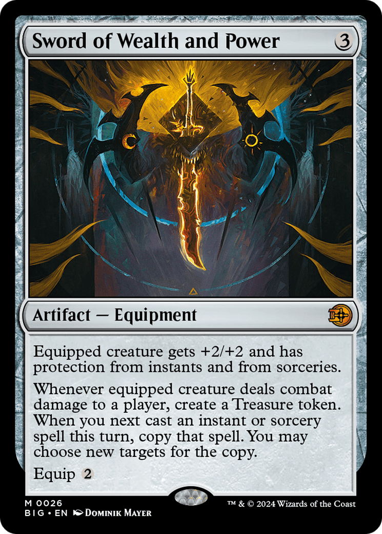 Sword of Wealth and Power [Outlaws of Thunder Junction: The Big Score] MTG Single Magic: The Gathering  | Multizone: Comics And Games