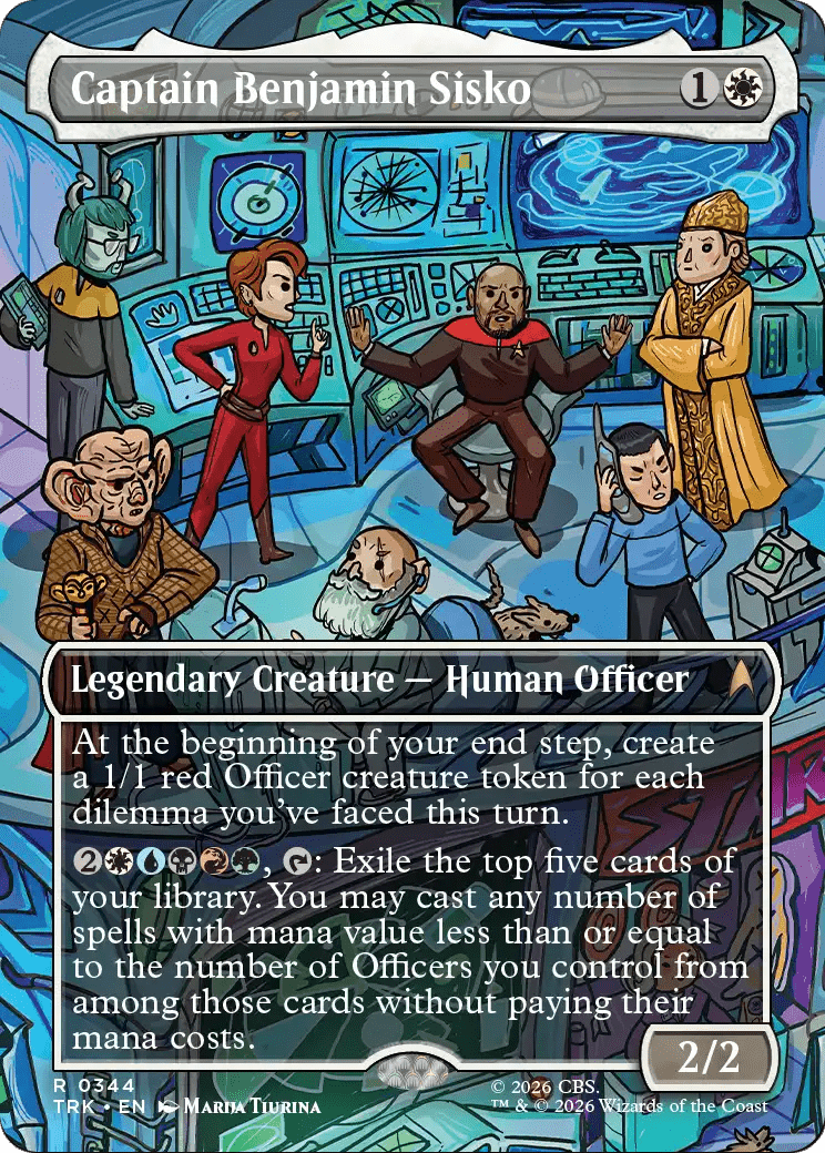 Captain Benjamin Sisko (Borderless) [Star Trek] MTG Single Magic: The Gathering  | Multizone: Comics And Games