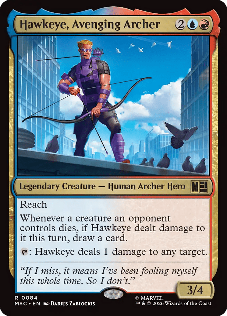 Hawkeye, Avenging Archer [Marvel Super Heroes Commander] MTG Single Magic: The Gathering  | Multizone: Comics And Games