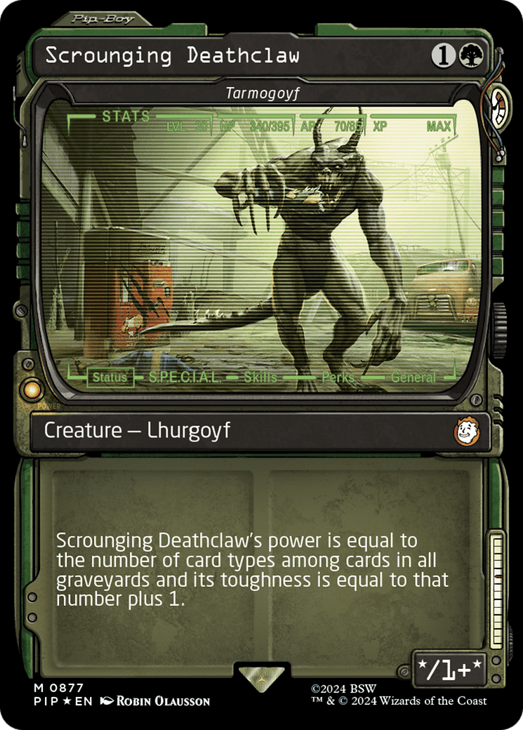 Scrounging Deathclaw - Tarmogoyf (Showcase) (Surge Foil) [Fallout] MTG Single Magic: The Gathering  | Multizone: Comics And Games