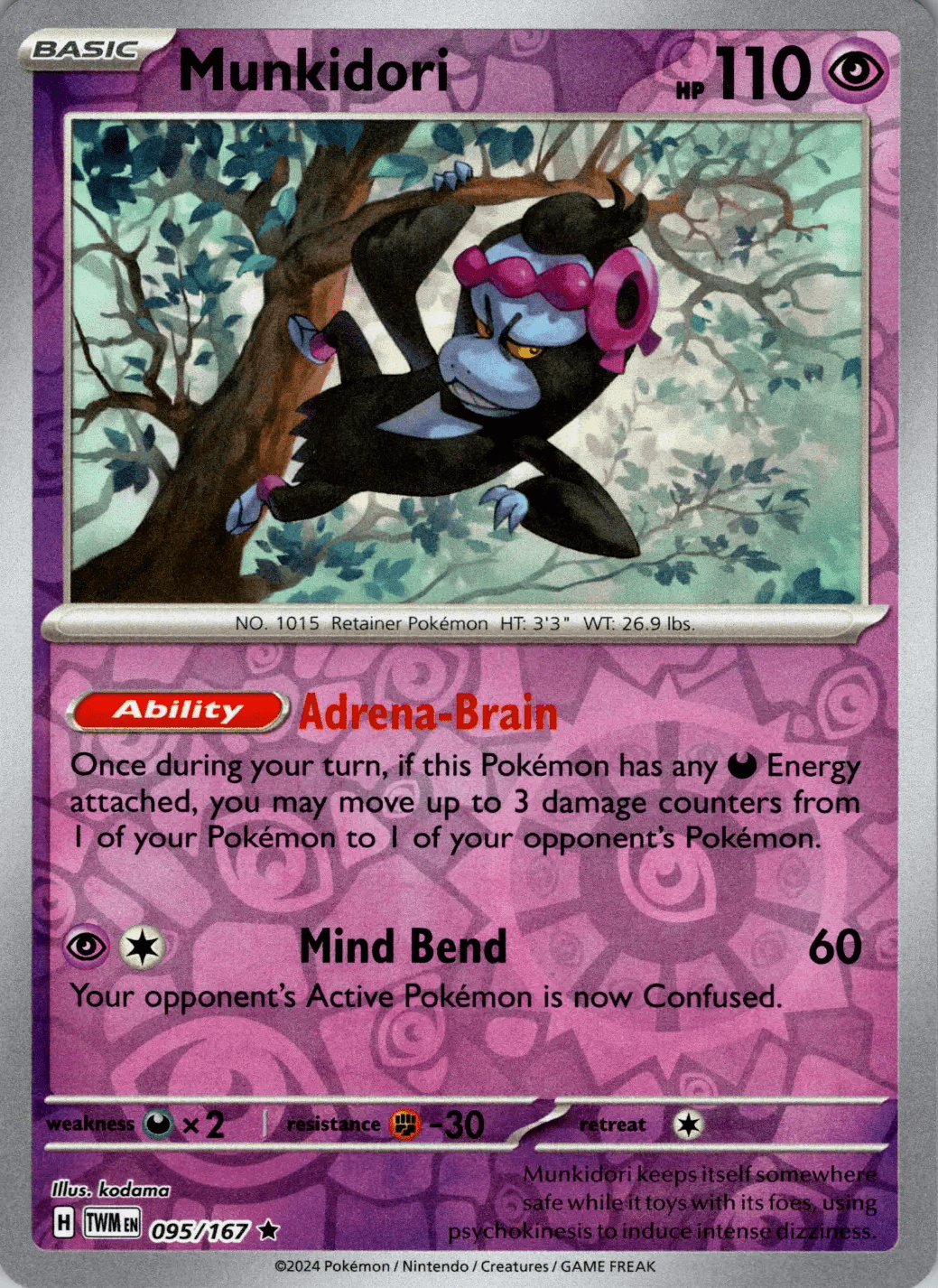 Munkidori (095/167) [Scarlet & Violet: Twilight Masquerade] Pokemon Single Pokémon  | Multizone: Comics And Games