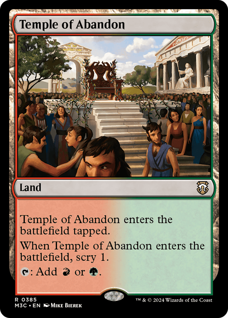 Temple of Abandon (Ripple Foil) [Modern Horizons 3 Commander] MTG Single Magic: The Gathering  | Multizone: Comics And Games