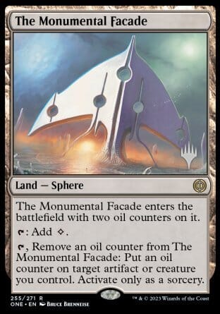 The Monumental Facade (Promo Pack) [Phyrexia: All Will Be One Promos] MTG Single Magic: The Gathering  | Multizone: Comics And Games