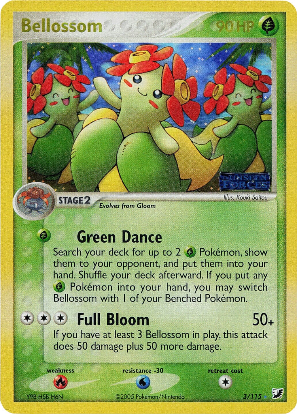 Bellossom (3/115) (Stamped) [EX: Unseen Forces] Pokemon Single Pokémon  | Multizone: Comics And Games