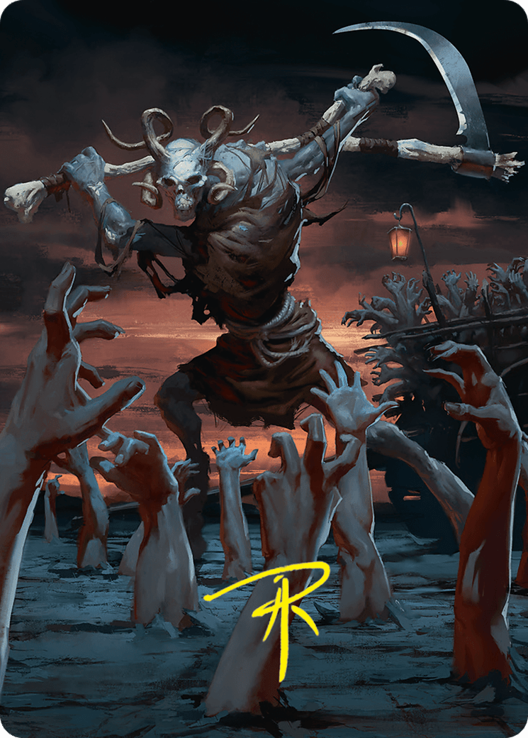Abyssal Harvester Art Card (34/54) (Gold-Stamped Signature) [Foundations Art Series] MTG Single Magic: The Gathering  | Multizone: Comics And Games
