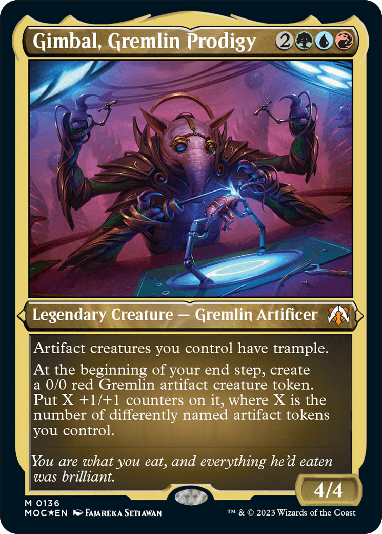 Gimbal, Gremlin Prodigy (Display Commander) [March of the Machine Commander] MTG Single Magic: The Gathering  | Multizone: Comics And Games