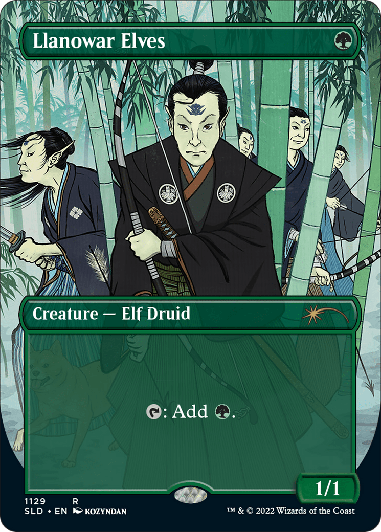 Llanowar Elves (Borderless) [Secret Lair Drop Series] MTG Single Magic: The Gathering  | Multizone: Comics And Games