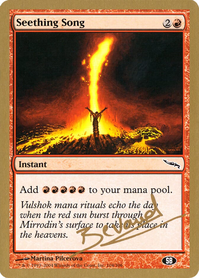 Seething Song (Manuel Bevand) (SB) [World Championship Decks 2004] MTG Single Magic: The Gathering  | Multizone: Comics And Games