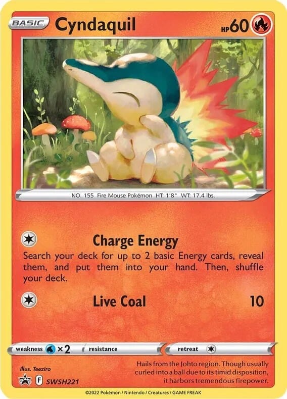 Cyndaquil (SWSH221) (Cosmos Holo) [Sword & Shield: Black Star Promos] Pokemon Single Pokémon  | Multizone: Comics And Games