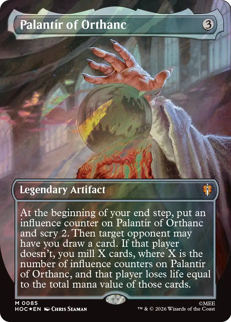 Palantir of Orthanc (Borderless) (Surge Foil) [The Hobbit: Eternal-Legal] | Multizone: Comics And Games