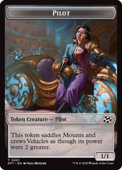 Vehicle // Pilot Double-Sided Token [Aetherdrift Tokens] MTG Single Magic: The Gathering  | Multizone: Comics And Games