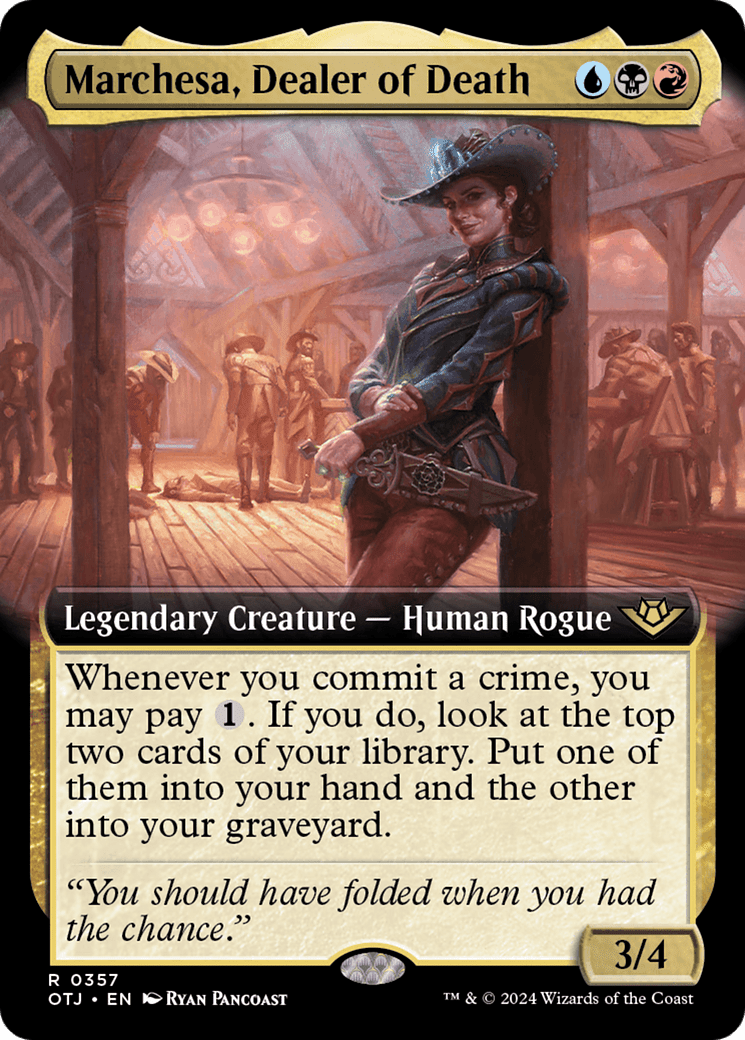 Marchesa, Dealer of Death (Extended Art) [Outlaws of Thunder Junction] MTG Single Magic: The Gathering  | Multizone: Comics And Games