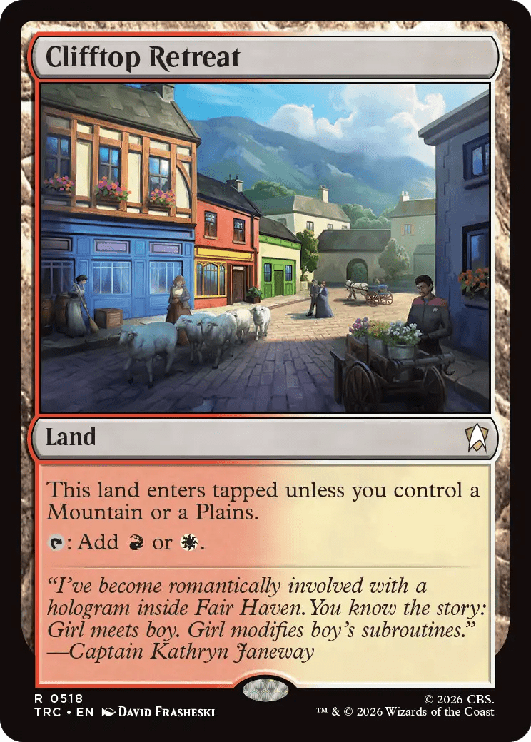 Clifftop Retreat (Surge Foil) [Star Trek Commander] MTG Single Magic: The Gathering  | Multizone: Comics And Games