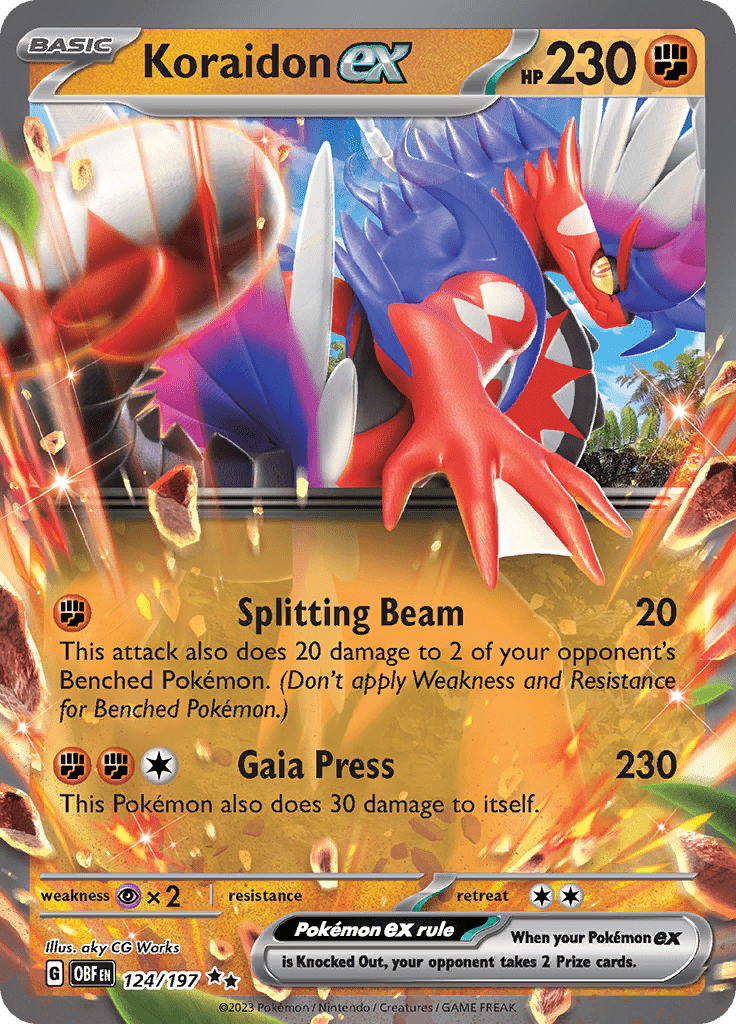 Koraidon ex (124/197) [Scarlet & Violet: Obsidian Flames] Pokemon Single Pokémon  | Multizone: Comics And Games