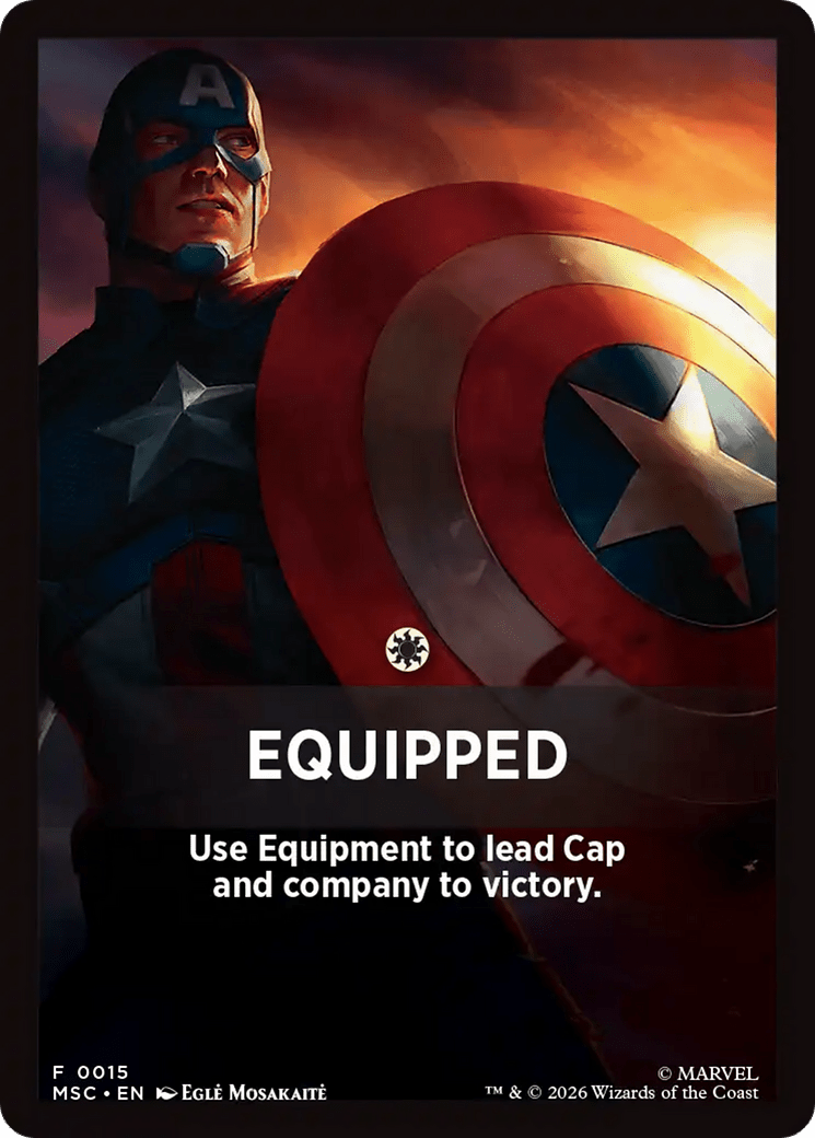 Equipped Theme Card [Marvel Super Heroes Commander] MTG Single Magic: The Gathering  | Multizone: Comics And Games