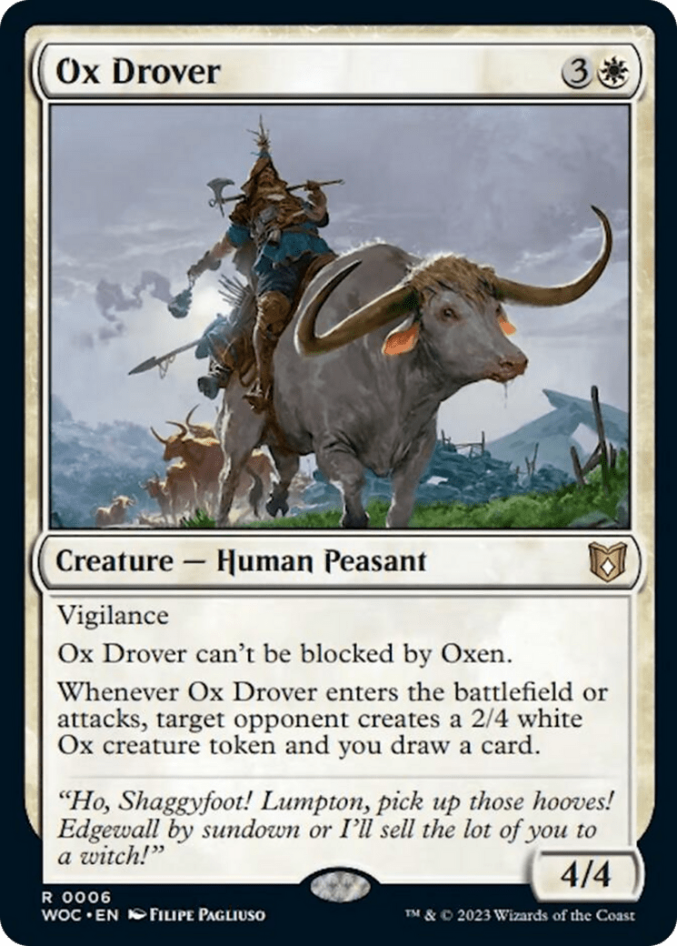 Ox Drover [Wilds of Eldraine Commander] MTG Single Magic: The Gathering  | Multizone: Comics And Games