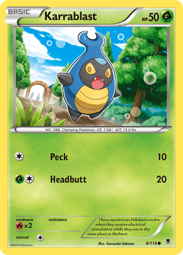 Karrablast (8/119) [XY: Phantom Forces] Pokemon Single Pokémon  | Multizone: Comics And Games