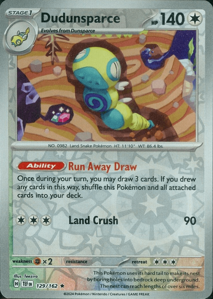 Dudunsparce (129/162) [Scarlet & Violet: Temporal Forces] Pokemon Single Pokémon  | Multizone: Comics And Games