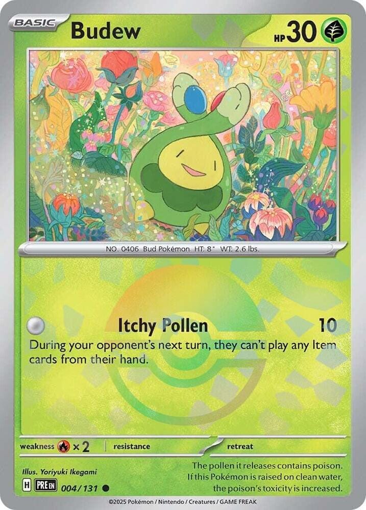 Budew (004/131) (Poke Ball Pattern) [Scarlet & Violet: Prismatic Evolutions] Pokemon Single Pokémon  | Multizone: Comics And Games