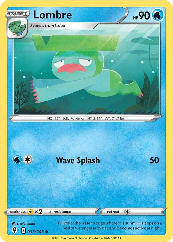 Lombre (033/203) [Sword & Shield: Evolving Skies] Pokemon Single Pokémon  | Multizone: Comics And Games