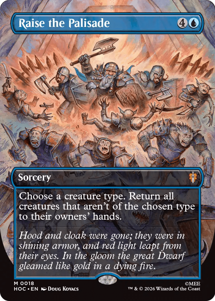 Raise the Palisade (Borderless) [The Hobbit: Eternal-Legal] MTG Single Magic: The Gathering  | Multizone: Comics And Games