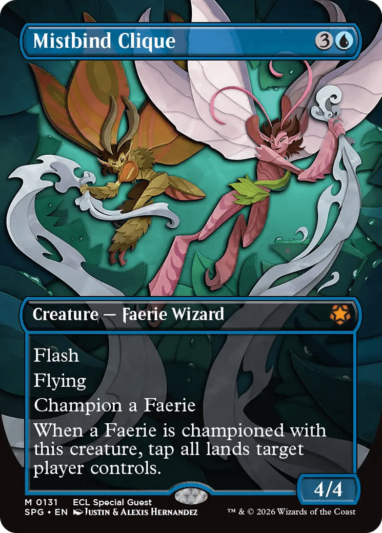 Mistbind Clique (Borderless) [Lorwyn Eclipsed Special Guests] MTG Single Magic: The Gathering  | Multizone: Comics And Games