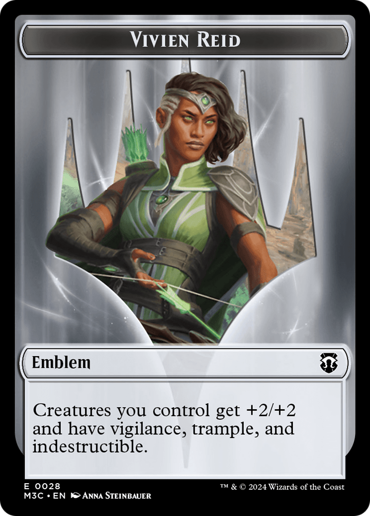 Forest Dryad // Vivien Reid Emblem Double-Sided Token [Modern Horizons 3 Commander Tokens] MTG Single Magic: The Gathering  | Multizone: Comics And Games