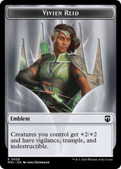 Forest Dryad // Vivien Reid Emblem Double-Sided Token [Modern Horizons 3 Commander Tokens] MTG Single Magic: The Gathering  | Multizone: Comics And Games