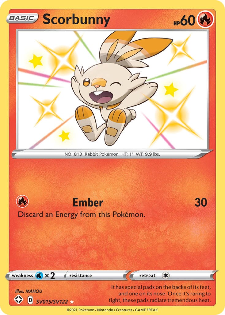 Scorbunny (SV015/SV122) [Sword & Shield: Shining Fates] Pokemon Single Pokémon  | Multizone: Comics And Games