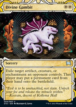 Divine Gambit (Foil Etched) [Strixhaven: Mystical Archive] MTG Single Magic: The Gathering  | Multizone: Comics And Games