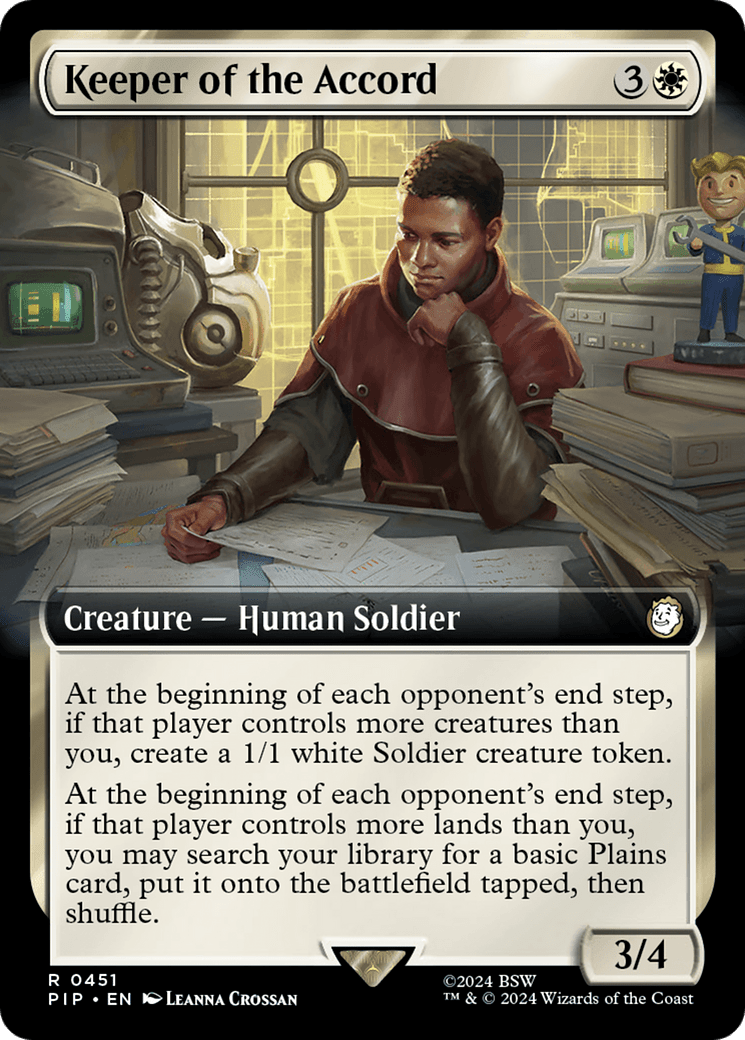 Keeper of the Accord (Extended Art) [Fallout] MTG Single Magic: The Gathering  | Multizone: Comics And Games