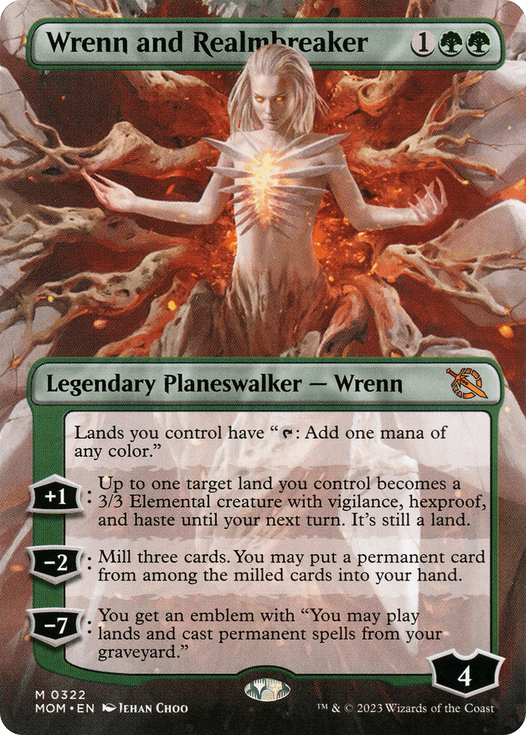 Wrenn and Realmbreaker (Borderless Alternate Art) [March of the Machine] MTG Single Magic: The Gathering  | Multizone: Comics And Games