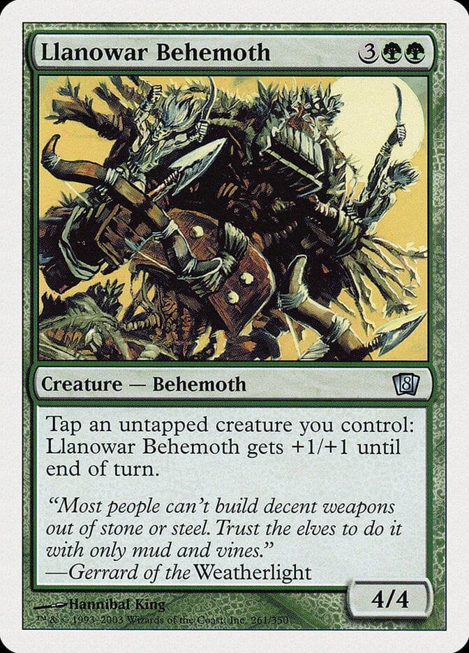 Llanowar Behemoth (8th Edition) [Oversize Cards] MTG Single Magic: The Gathering  | Multizone: Comics And Games