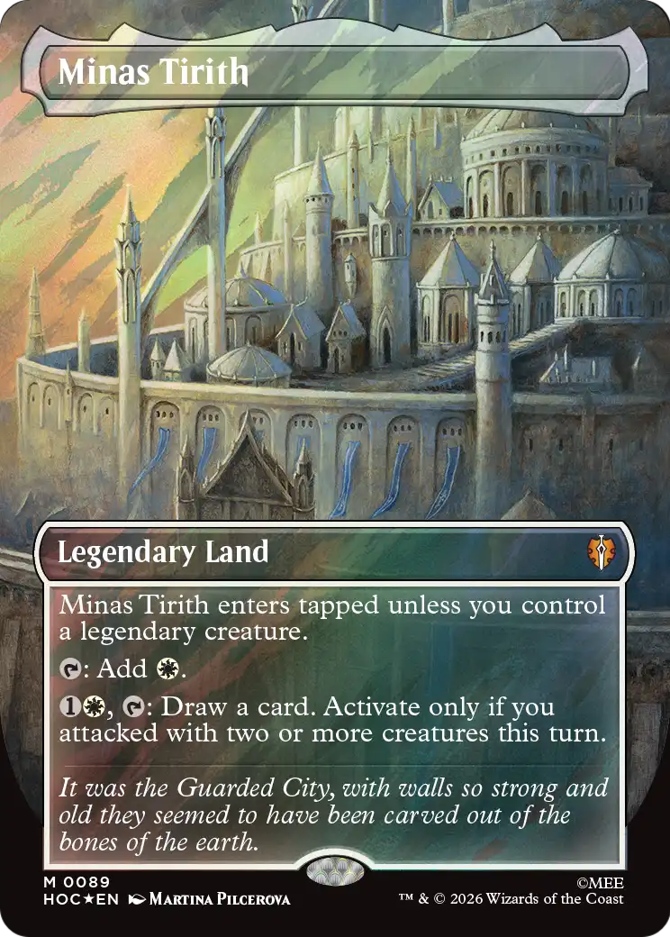 Minas Tirith (Borderless) (Surge Foil) [The Hobbit: Eternal-Legal] | Multizone: Comics And Games