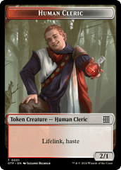 Mercenary // Human Cleric Double-Sided Token [Outlaws of Thunder Junction Tokens] MTG Single Magic: The Gathering  | Multizone: Comics And Games