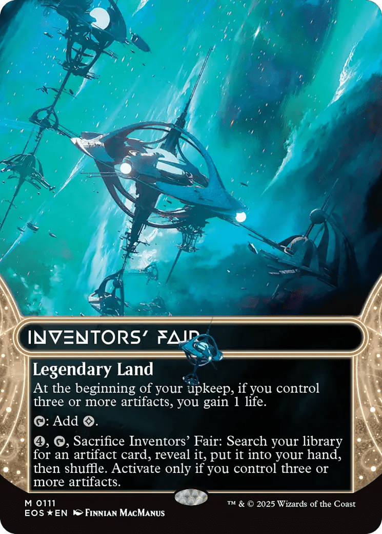 Inventors' Fair (0111) (Borderless) (Galaxy Foil) [Edge of Eternities: Stellar Sights] MTG Single Magic: The Gathering  | Multizone: Comics And Games
