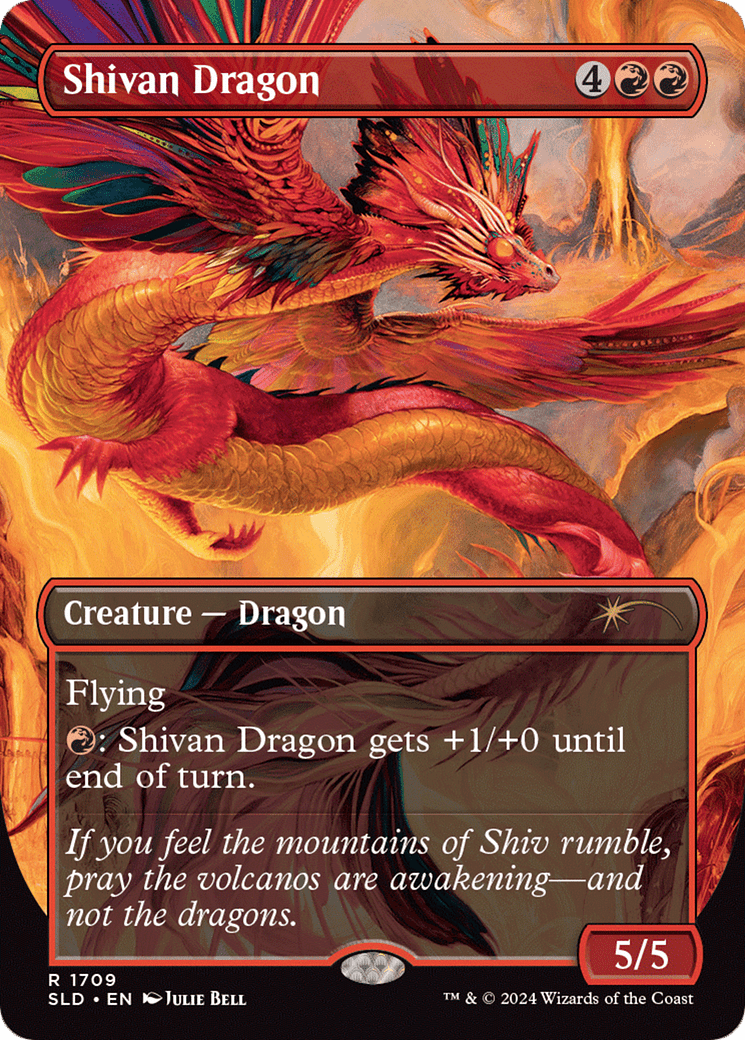 Shivan Dragon (Rainbow Foil) [Secret Lair Drop Series] MTG Single Magic: The Gathering  | Multizone: Comics And Games