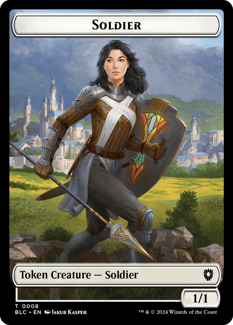 Human // Soldier Double-Sided Token [Bloomburrow Commander Tokens] MTG Single Magic: The Gathering  | Multizone: Comics And Games