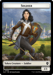 Human // Soldier Double-Sided Token [Bloomburrow Commander Tokens] MTG Single Magic: The Gathering  | Multizone: Comics And Games