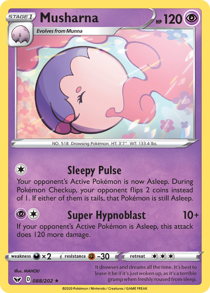 Musharna (088/202) [Sword & Shield: Base Set] Pokemon Single Pokémon  | Multizone: Comics And Games