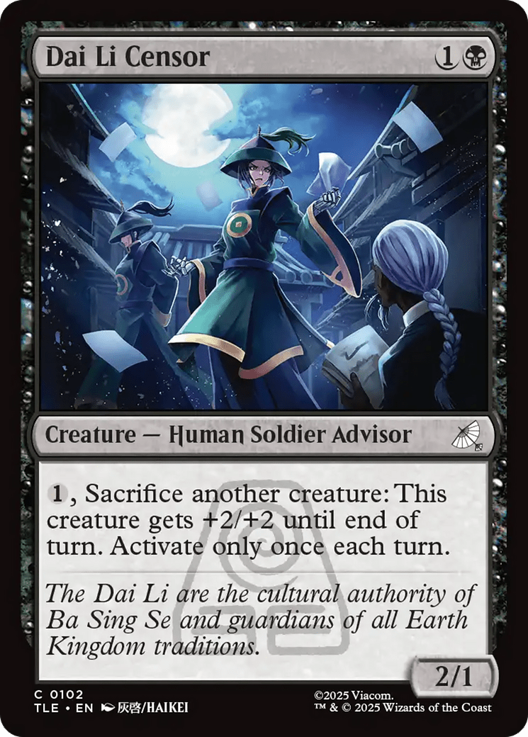 Dai Li Censor [Avatar: The Last Airbender: Eternal-Legal] MTG Single Magic: The Gathering  | Multizone: Comics And Games