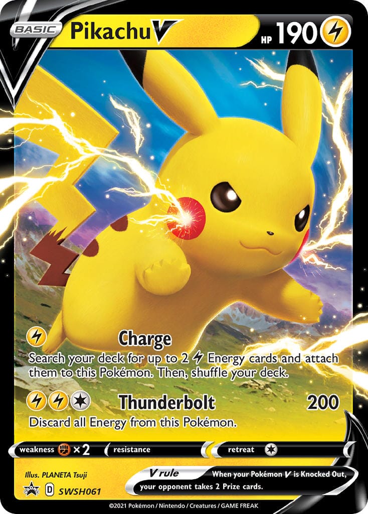 Pikachu V (SWSH061) (Jumbo Card) [Sword & Shield: Black Star Promos] Pokemon Single Pokémon  | Multizone: Comics And Games