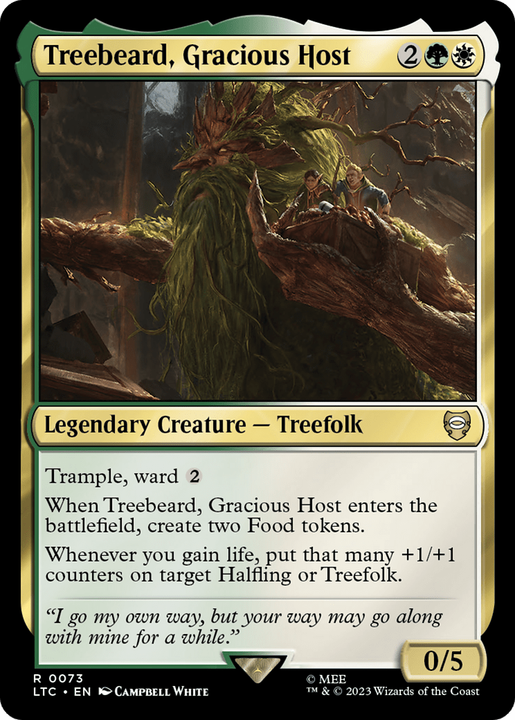 Treebeard, Gracious Host [The Lord of the Rings: Tales of Middle-Earth Commander] MTG Single Magic: The Gathering  | Multizone: Comics And Games